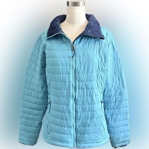 Columbia Women's Omni-Heat Thermal Reflective Insulated Jacket, Light Blue, Med.